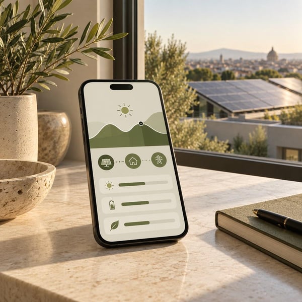Illustration : suivi solaire sur téléphone