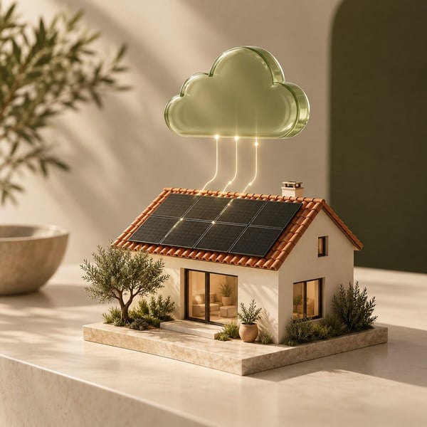 Illustration : concept de stockage solaire virtuel